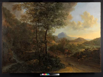 Paesaggio italiano, con Monte Socrate, 1635-1641