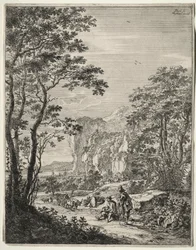 Carro di buoi. Vista tra Ancona e Sinigaglia
