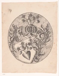 Stemma di famiglia con rosa