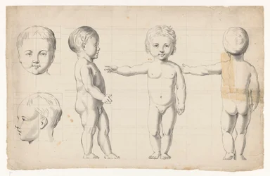 Studi di nudo di un bambino