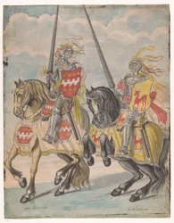 Cavalieri con gli stemmi di famiglia Brandes e Hirschman