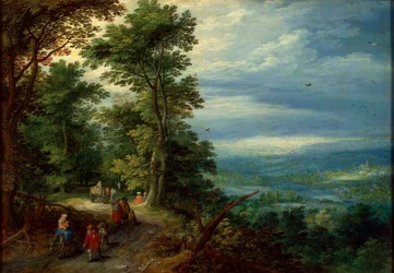 Bordo della foresta La fuga in Egitto, 1610