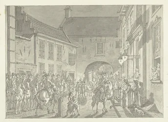 L.P. van de Spiegel portato alla Gevangenpoort, 1795