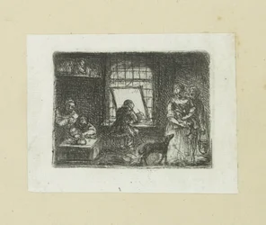Interno di un atelier di incisioni