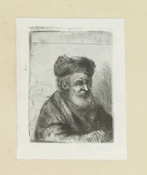 Vecchio uomo con le mani giunte