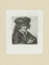 Uomo adulto con cappello di pelliccia