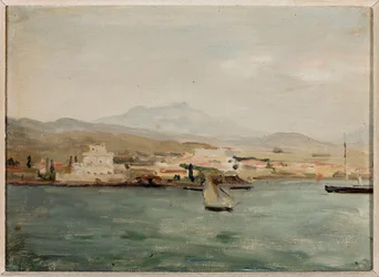 Veduta del porto di Salonicco. Dal viaggio in Palestina