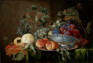 Natura morta con frutta e un bicchiere à la façon de Venise