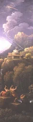 Tempesta in un paesaggio classico