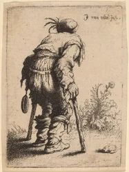 Mendicante con due stampelle, 1632