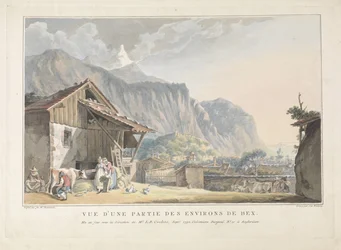 Veduta dei dintorni di Bex in Svizzera