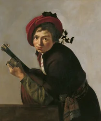 Uomo che suona una tiorba