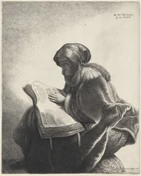 Vecchia donna che legge