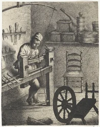 Lavoratore dietro un tornio