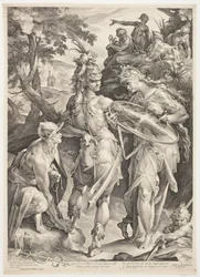 Minerva e Mercurio Armando Perseo per il Suo Incontro con Medusa