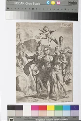 Minerva, guidata da Ercole e Marte