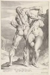 Ratto di una donna sabina, vista posteriore