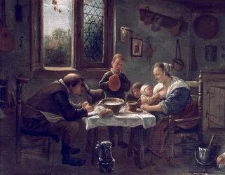 Preghiera prima di pranzo di Jan Steen (1626-1679)