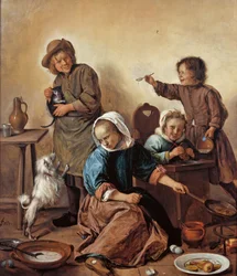 Il pasto dei bambini, ca 1665