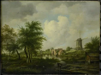 Il bastione in rovina ad Amsterdam con la Weteringpoort, vista sul Buitensingel