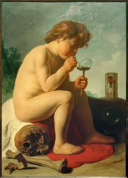 Bambino con bolle di sapone