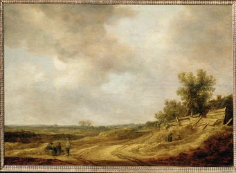 Paesaggio piatto (pittura su legno di quercia)