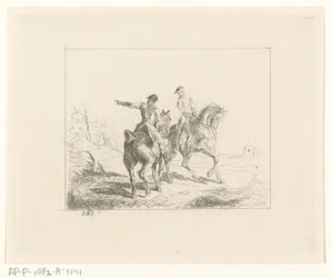 Paesaggio con due cavalieri