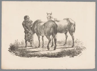 Uomo e due cavalli (serie: Studi di animali di J. Kobell da Paul Potter Nr. 1)