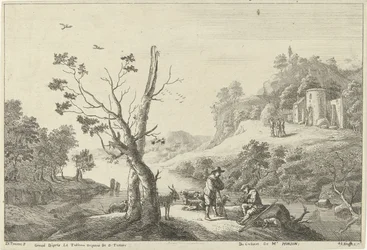 Paesaggio con un flautista e un pastore