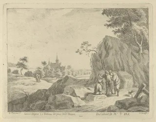 Paesaggio con viaggiatori e pastori