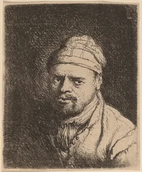 Busto di un cuoco con cappello
