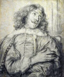 Jan Lievens (1607-1674) Ritratto di Adriaen Brouwer (c.1640 gesso su carta) MOU Oudenaarde 13-12-2018