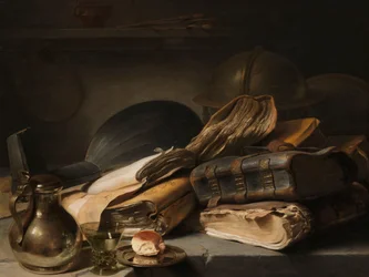 Natura morta con libri (Vanitas)