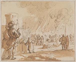 180 catari o albigesi vengono bruciati fuori Minerve nel 1210