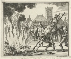 Anneken Hendriks, legata a una scala, bruciata ad Amsterdam, 1571, 1685