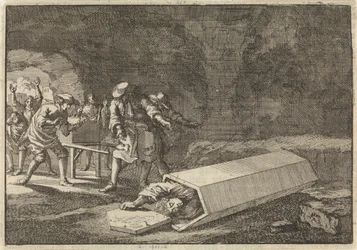 Becchini a Roma scoprono che Antonio Marlini, che avevano sepolto alcuni giorni prima, era in realtà vivo, 1696
