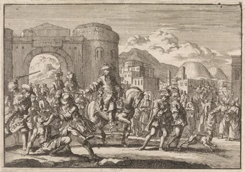 Inviato francese entra a cavallo a Gerusalemme, 1674