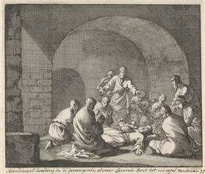 San Luciano celebra la cena in prigione