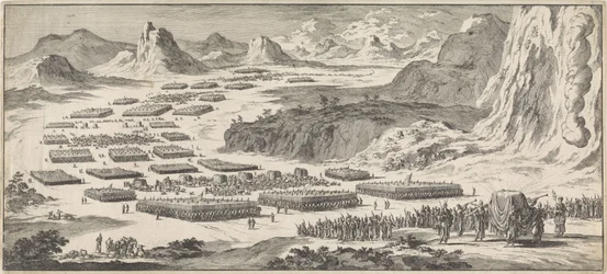 Marcia delle dodici tribù di Israele con il tabernacolo