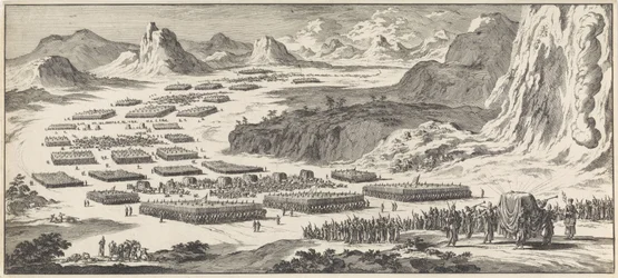 Marcia delle dodici tribù di Israele con il tabernacolo