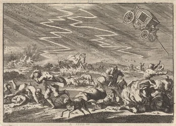 Violento temporale a Donsenhausen in Turingia, 1674