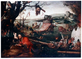 Paesaggio con la parabola di San Cristoforo, inizio XVI secolo