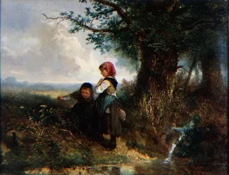 Il fagiano: paesaggio con figure