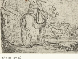 Due cavalieri in una battaglia di cavalleria