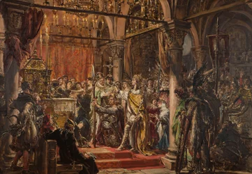 Incoronazione del primo re. Anno Domini 1001