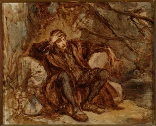Sigismondo Augusto nel giardino di Vilnius, schizzo