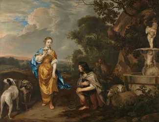 Doppio ritratto di una giovane coppia come Granida e Daiphilo