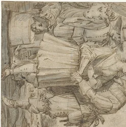 Cacciatore anziano e una giovane donna