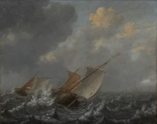 Imbarcazioni su un mare mosso