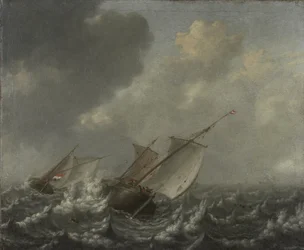 Imbarcazioni su un mare mosso